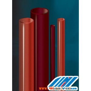 red thick wall clear quartz glass tube 