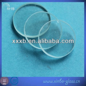 clear quartz tempered round glass disc