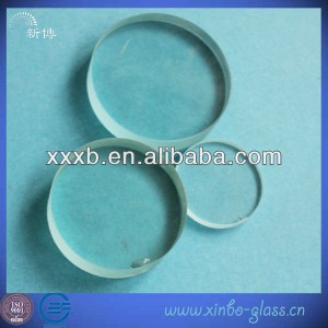 transparent circle quartz tempered glass disc